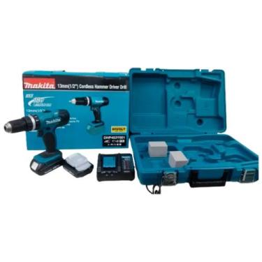 Imagem de Furadeira e Parafusadeira Impacto Makita 2 Baterias 18V Maleta Makita,