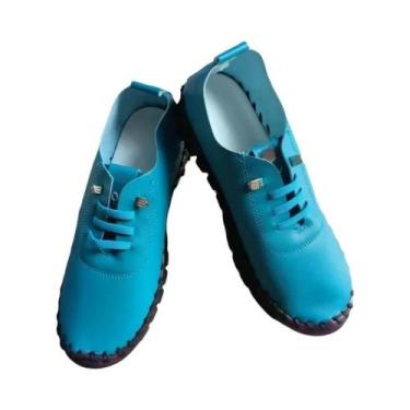 Imagem de Sapatos Casuais Femininos Confortáveis, Tênis Planos Macios, Zapatilla