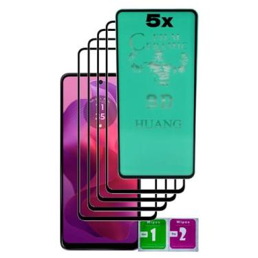 Imagem de 5x Pelicula Ceramica 3d 5d Curva Para Moto G24 - Mustangshop