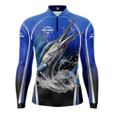 Imagem de Camisa Camiseta Blusa de Pesca Marlin Peixe Espada com Proteção uv50 -