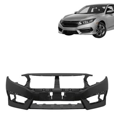 Imagem de Parachoque Dianteiro Civic 2016 2017 2018 2019 2020 2021 Preto Liso Co