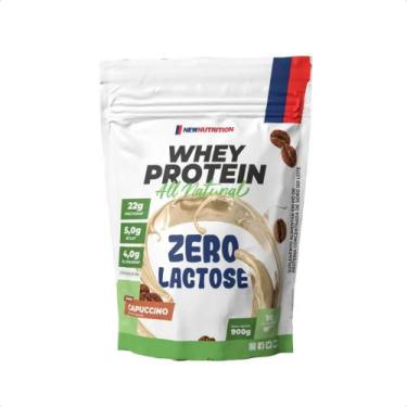 Imagem de Whey Protein All Natural Zero Lactose 900g New Nutrition, Capuccino
