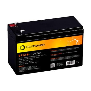 Imagem de Bateria para Nobreak e Sistemas de Segurança - 12V / 9Ah - Estacionária - Getpower P120...