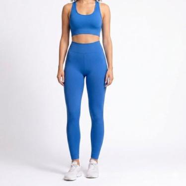 Imagem de Calça Legging Selene Sem Costura Cintura Alta Fitness Academia Modelad