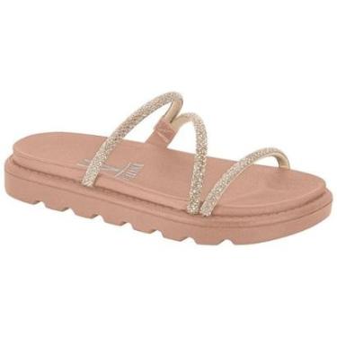 Imagem de Sandalia Feminina Papete Vizzano Strass Brilho Platforma-Feminino