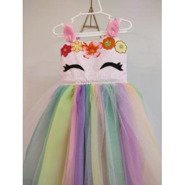 Imagem de Vestido tema Unicornio - Baby Fantasy Anjos do Céu , Azul, 2 anos