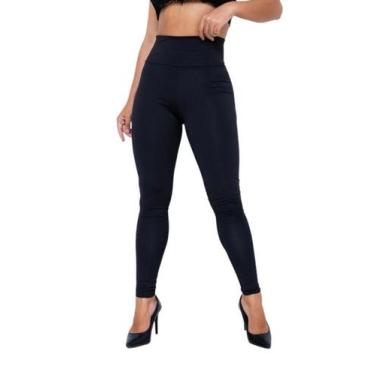 Imagem de Kit 2 Calças Legging Feminina Suplex Tecido Grosso - SCMODAS, Preto, C