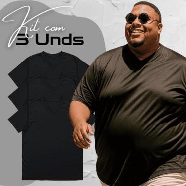 Imagem de Kit 3 Camisetas Esportivas Masculinas Dry Fit Gola V Academia Esportes