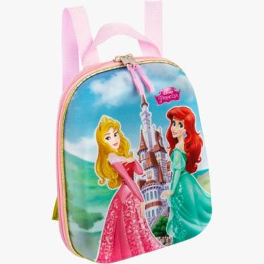 Imagem de Lancheira Costas 3D Princesas Castelo  Disney Impermeável - Diplomata,