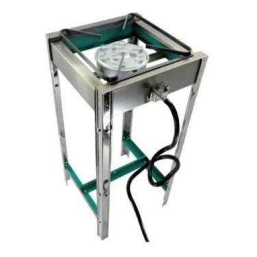 Imagem de Fogão Inox De Alta Pressão 1 Boca Semi Industrial A Gás Caminhoneiro C