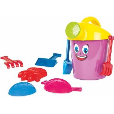 Imagem de brinquedo baldinho e regrador com acessorios praia piscina - divplast