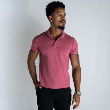 Imagem de Camisa Polo Ellus Frisos Rosa Escuro, M