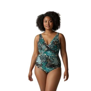 Imagem de Maiô Plus Size Torcido Fio Duplo Estampado - LA PLAYA, Es366, GG