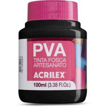 Imagem de Tinta PVA Fosca para Artesanato 100ML Preto - Pacote com 6 - Acrilex