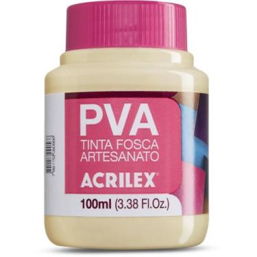 Imagem de Tinta PVA Fosca para Artesanato 100ML COR Areia Pacote com 06 - Acrile