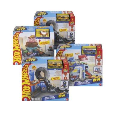 Imagem de Pista Hot Wheels Mattel City Sortida Downtown HDR24