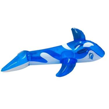 Imagem de Boia Inflável Baleia Azul 145cm x  80cm Para Piscina  - sun way