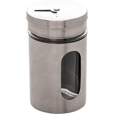 Imagem de Porta Condimentos 80ml De Vidro e Inox Com Tampa Dosadora - Lyor