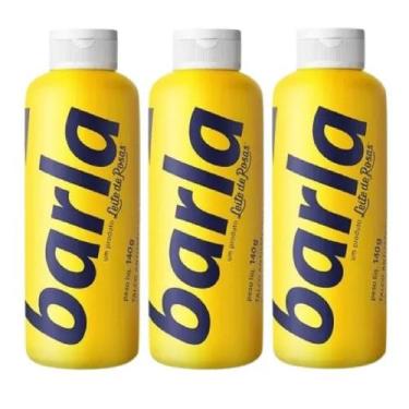Imagem de Kit 3 Talco Leite De Rosas Barla Perfumado Em Frasco 140g