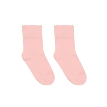 Imagem de Meia infantil menina em malha trabalhada Mundi, G, Rosa