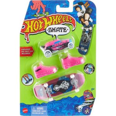 Imagem de Hgt71 hot wheels skate de dedo com tenis e carro hng57 (43460) - MATTE