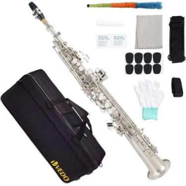 Imagem de Saxofone Soprano Vedo Em Si Bemol Com Estojo E Boquilha, Prata