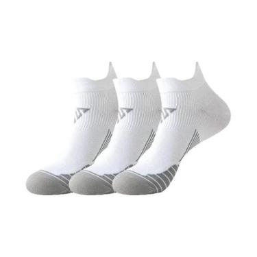 Imagem de Meias Esportivas Unissex De Compressão Respiráveis 3 Pares Para Basque