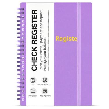 Imagem de Livro de Registro de Cheques Homlive de Espiral Dupla 6,1 x 8,3 polega