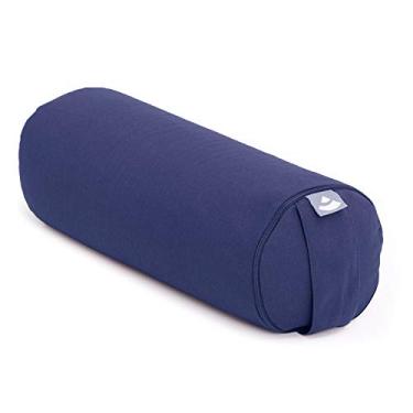Imagem de YOGATERIA Mini Bolster Eco Almofada Cilíndrica Rolinho Yoga props Restaurativa 38cm x Ø 14cm | 1.6kg (Azul)