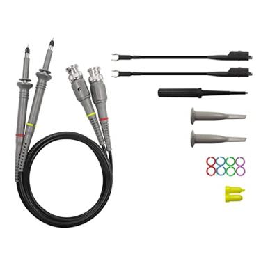 Imagem de Combo 2 Pontas De Prova de Osciloscópio 100mhz X1 X10 P6100 Max 600v para Rigol Minipa Hantek BK Precision Fluke Yokogawa Tecpel