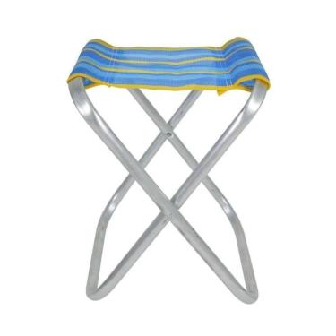 Imagem de Banqueta de Alumínio Dobrável Praia Pesca Camping BEL