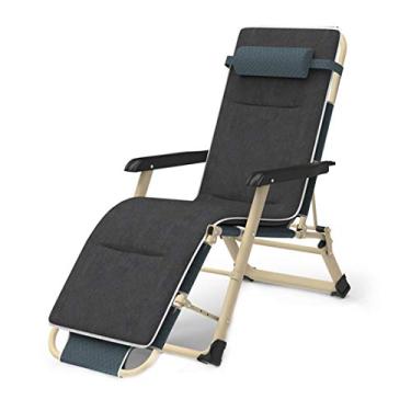 Imagem de HIOD Cadeira dobrável para cama cadeira lounger praia espreguiçadeira dobrável ajustável rolamento de cadeira 120 kg, cinza