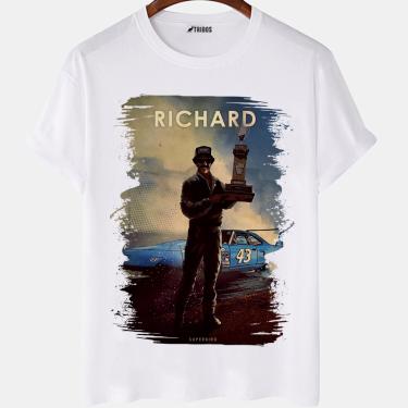 Imagem de Camiseta masculina Desenho Richard Filme Corrida Arte Camisa Blusa Branca Estampada