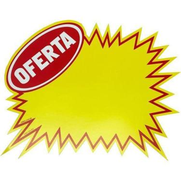 Imagem de Cartaz Marcação Splash Oferta Amarelo 20X30Cm 100 Unid Radex