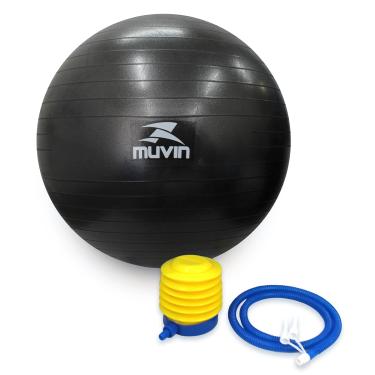 Imagem de Bola de Pilates 65cm Muvin – Antiestouro – Suporta até 300kg – Com Bomba – Ginástica – Fitness – Pilates – Yoga – Fisioterapia – Flexibilidade – Fortalecimento – Tonificação –– Fácil Limpeza
