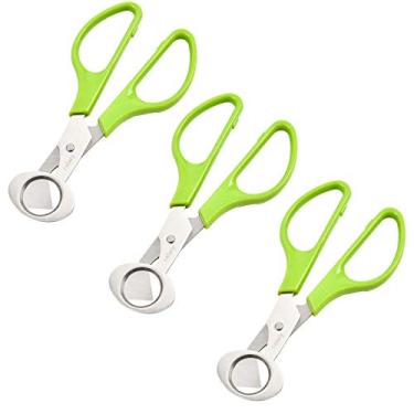 Imagem de Calary 3Pcs Quail Egg Cutter Scissors Kitchen Egg Shears Tool (Green)
