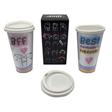 Imagem de Copo Térmico C/ Tampa Flork Bff Best Fofoqueiras Forever