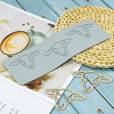 Imagem de Molde de doces de folha oca animal, doce de chocolate 3D molde oco de abelha/pássaro/caracol/vaca, decoração de bolo de artesanato de açúcar, topo de cupcake, argila de polímero (H_23,8x7,3x0,3 cm)