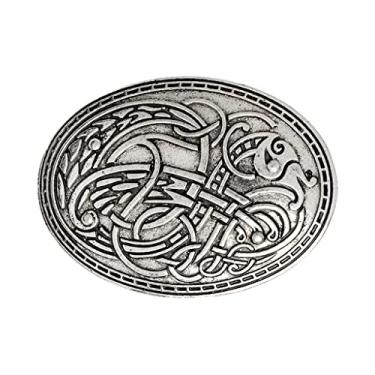 Imagem de LoveinDIY Broche Viking escudo nórdico para mulheres homens fivela fecho roupas prendedores cachecol clipe pino fantasia joia, Metal, não disponível