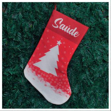 Imagem de Decoração Bota Meia Enfeite Natalino Temático 47cm