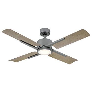 Imagem de Cervantes Ventilador de Teto Inteligente de 4 Lâminas para Ambientes Internos e Externos 56" Grafite Cinza Reforçado com Kit de Luz LED 3000K e Controle Remoto