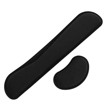Imagem de 1 peça apoio de pulso macio e ergonômico descanso mouse pad antiderrapante tapete de mesa almofada universal para computador de escritório PC tablet, conjunto de pulso de teclado