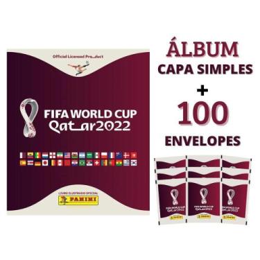 Imagem de Album Copa 2022 Qatar + 100 Envelopes Figurinhas Panini