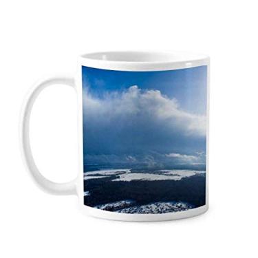 Imagem de Sunshine Blue Sky Clouds Art Déco Presente Moda Caneca Cerâmica Cerâmica Xícara Porcelana Copos Talheres