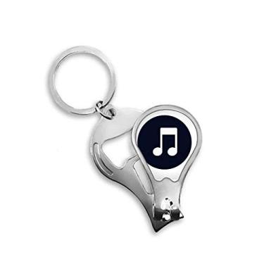 Imagem de White Double Quaver notas musicais cortador de unha abridor chaveiro tesoura
