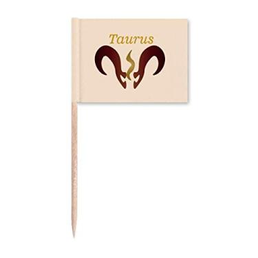 Imagem de Placa de Touro Art Deco Presente Fashion Palito de Dente Bandeira Marcador Topper Decoração de Festa