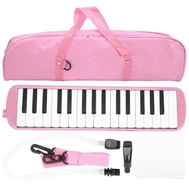 Imagem de Piano melodica portátil durável conveniente para carregar para iniciantes (rosa)