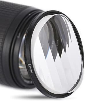 Imagem de KOGJAERS Filtros lineares de fotografia fractal, filtros de efeito de lente de câmera de 82 mm, acessórios de câmera com refração fractal e número variável de assuntos