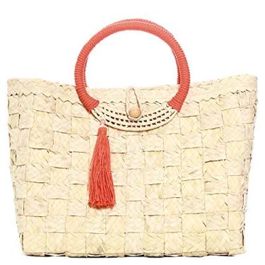 Imagem de Bolsa biro 2422 palha qd. det alça encapada botão ping. 1078999