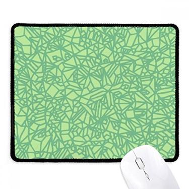 Imagem de Mousepad abstrato com linhas entrelaçadas verdes com bordas costuradas Tapete de borracha para jogos
